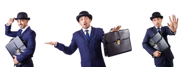 Businessman in old style hat — Stock Photo, Image