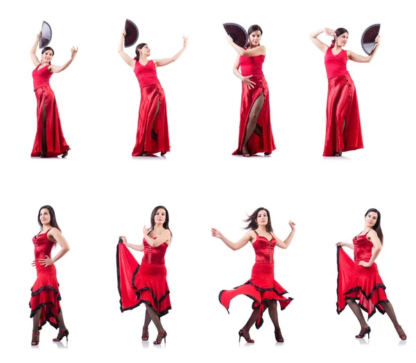 Female dancer dancing spanish dances Royalty Free Stock Images