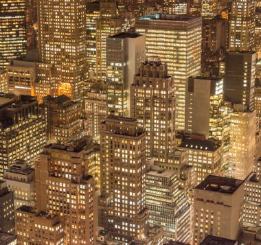 Günbatımında New York Manhattan manzarası