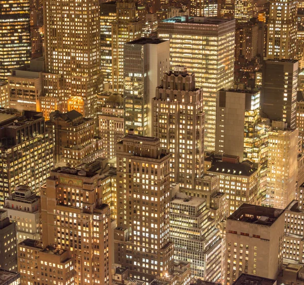 Vista de Nova York Manhattan durante o pôr do sol — Fotografia de Stock