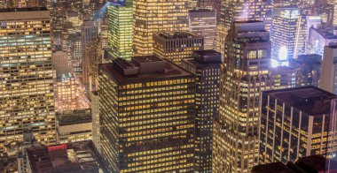 Günbatımında New York Manhattan manzarası