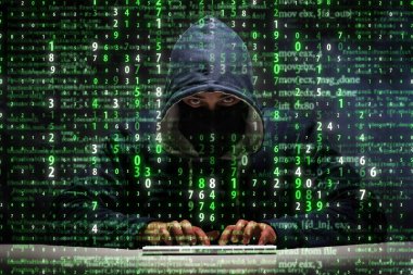 Veri güvenliği konseptinde genç bir hacker