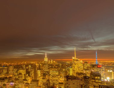 New York - 20 ARALIK 2013: Aşağı Manhattan 'ın Görünümü