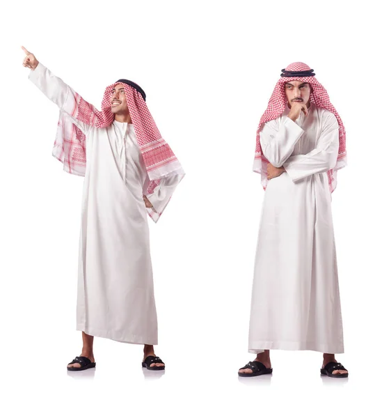 Arabisk man isolerad på den vita — Stockfoto