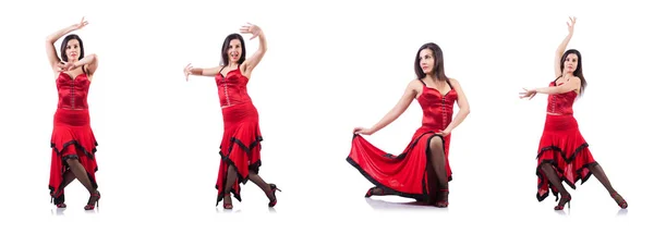 Tänzerin tanzt spanische Tänze — Stockfoto
