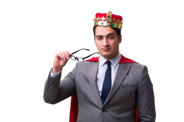 Kırmızı kaplı beyaz giyen Kral işadamı