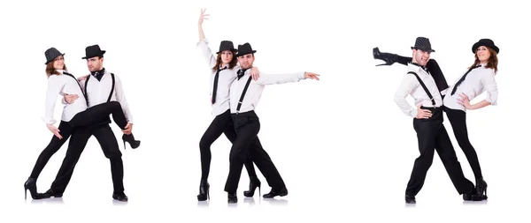 Pair of dancers dancing modern dances — Stock Photo, Image