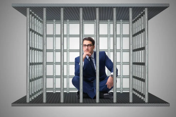Uomo d'affari nel concetto di business gabbia — Foto Stock