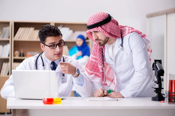 Diversity concept with doctors in hospital — Stock Photo, Image