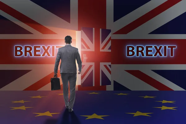 Brexit 컨셉트 의 Businessman - 영국이 EU 를 떠나다 — 스톡 사진