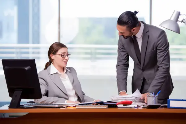 Man and woman in business concept