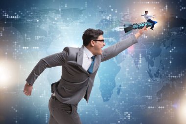 Girişim konseptinde iş adamı