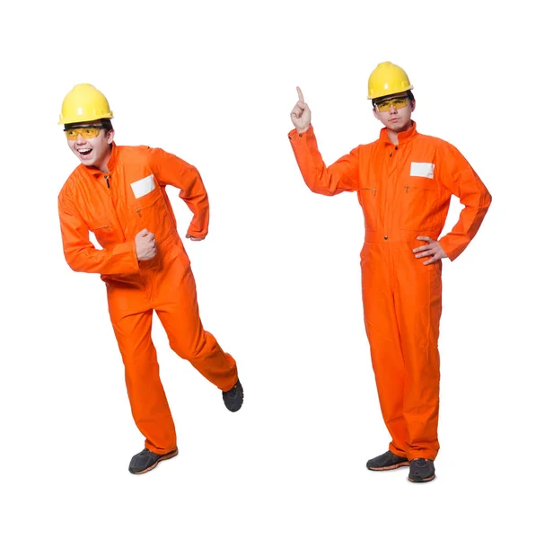 Industrial worker isolated on the white background — Stock Photo, Image