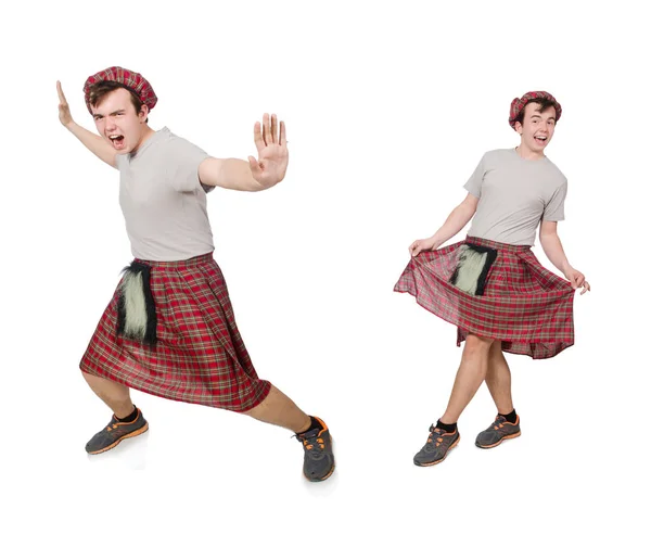 Funny scotsman isolated on white — Stock Photo, Image