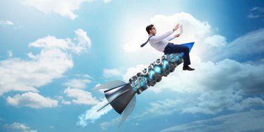 Girişim konseptinde iş adamı