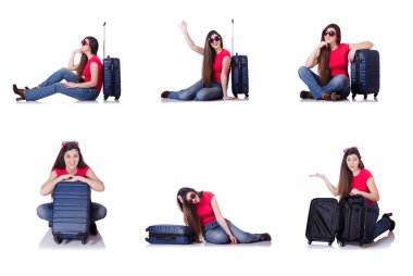 Genç kadın yaz tatili için hazırlanıyor