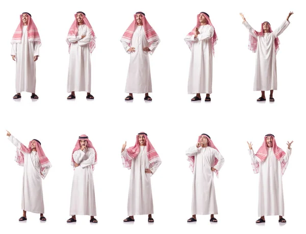 Arabisk man isolerad på den vita — Stockfoto