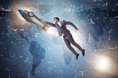 Girişim konseptinde iş adamı