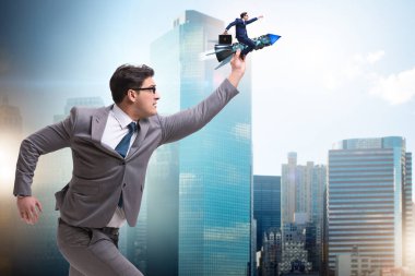 Girişim konseptinde iş adamı