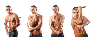 Mınçıka beyaz ile dövüş sanatları savaşçı