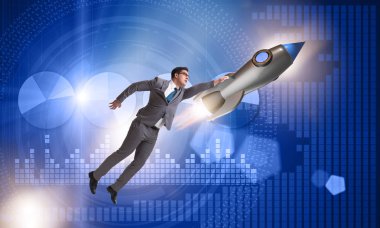 Girişim konseptinde iş adamı