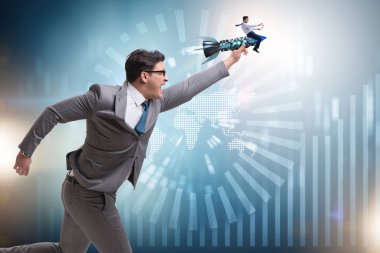 Girişim konseptinde iş adamı