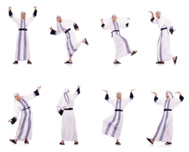 Arap adam beyazlar üzerinde izole.