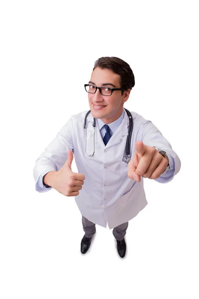 Man arts geïsoleerd op de witte achtergrond — Stockfoto