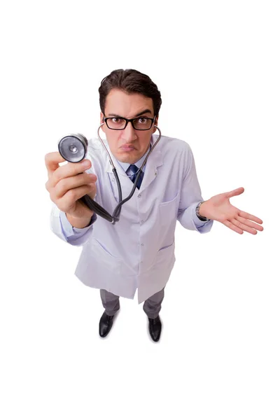 Homme médecin isolé sur le fond blanc — Photo