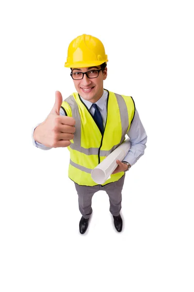 Construction supervisor isolated on the white background — Stock Photo, Image