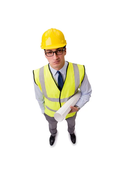 Constructie supervisor geïsoleerd op de witte achtergrond — Stockfoto