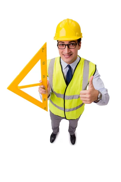 Constructie supervisor geïsoleerd op de witte achtergrond — Stockfoto