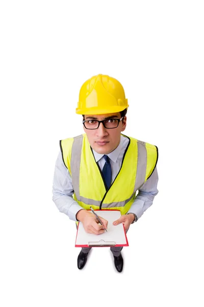 Constructie supervisor geïsoleerd op de witte achtergrond — Stockfoto