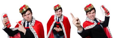 Beyaz dinamitle izole edilmiş işadamı kralı