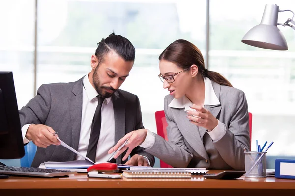 Woman and man in the business concept — Stock Photo, Image