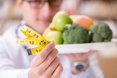 Meyve ve sebzelerle beslenme konsepti