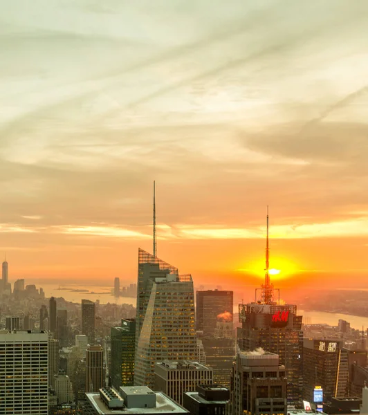 New York - DECEMBER 20, 2013: Kilátás Alsó-Manhattanre Decembe — Stock Fotó