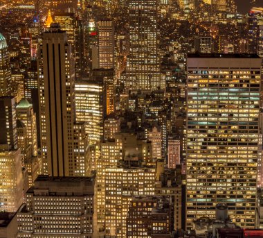 Günbatımında New York Manhattan manzarası