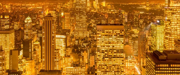 Vista de Nueva York Manhattan durante el atardecer — Foto de Stock