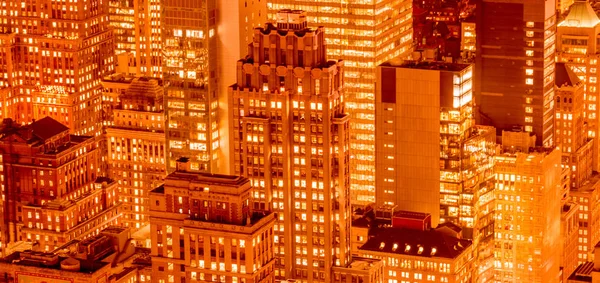 Vue de New York Manhattan pendant les heures de coucher du soleil — Photo