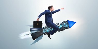 Girişim konseptinde iş adamı