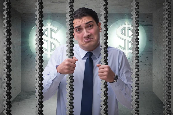Hombre atrapado en prisión con dólares — Foto de Stock