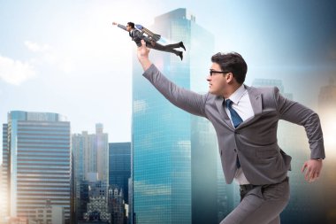 Girişim konseptinde iş adamı