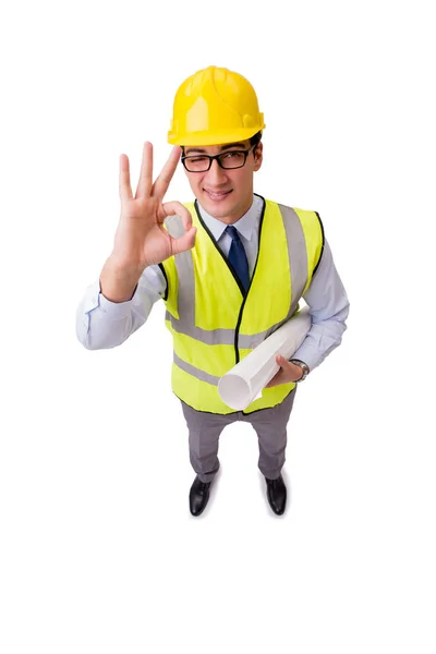 Constructie supervisor geïsoleerd op de witte achtergrond — Stockfoto