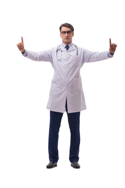 Jonge arts geïsoleerd op witte achtergrond — Stockfoto