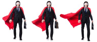 adam beyaz izole kırmızı kaplı