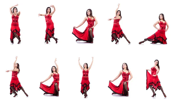 Female dancer dancing spanish dances — Stock Photo, Image