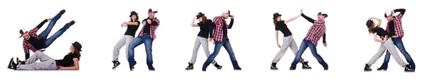 Paar dansers dansen modern dansen — Stockfoto