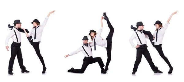 Pár tánc modern táncok táncosok — Stock Fotó