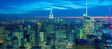 New York - 20 ARALIK 2013: Aşağı Manhattan 'ın Görünümü